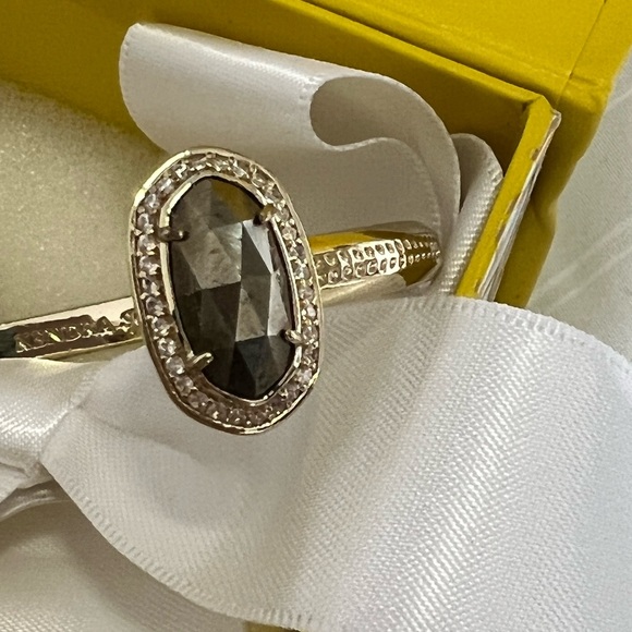 NWOT Kendra Scott RARE & RETIRED Erica Bracelet Pyrite & Yellow Gold So Sparkly! - Picture 12 of 13